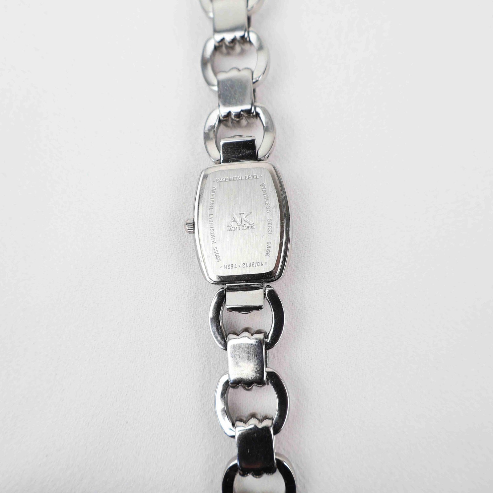 Vintage Anne Klein Rectangle Face Watch – Silver Tone Bracelet (Working Battery)