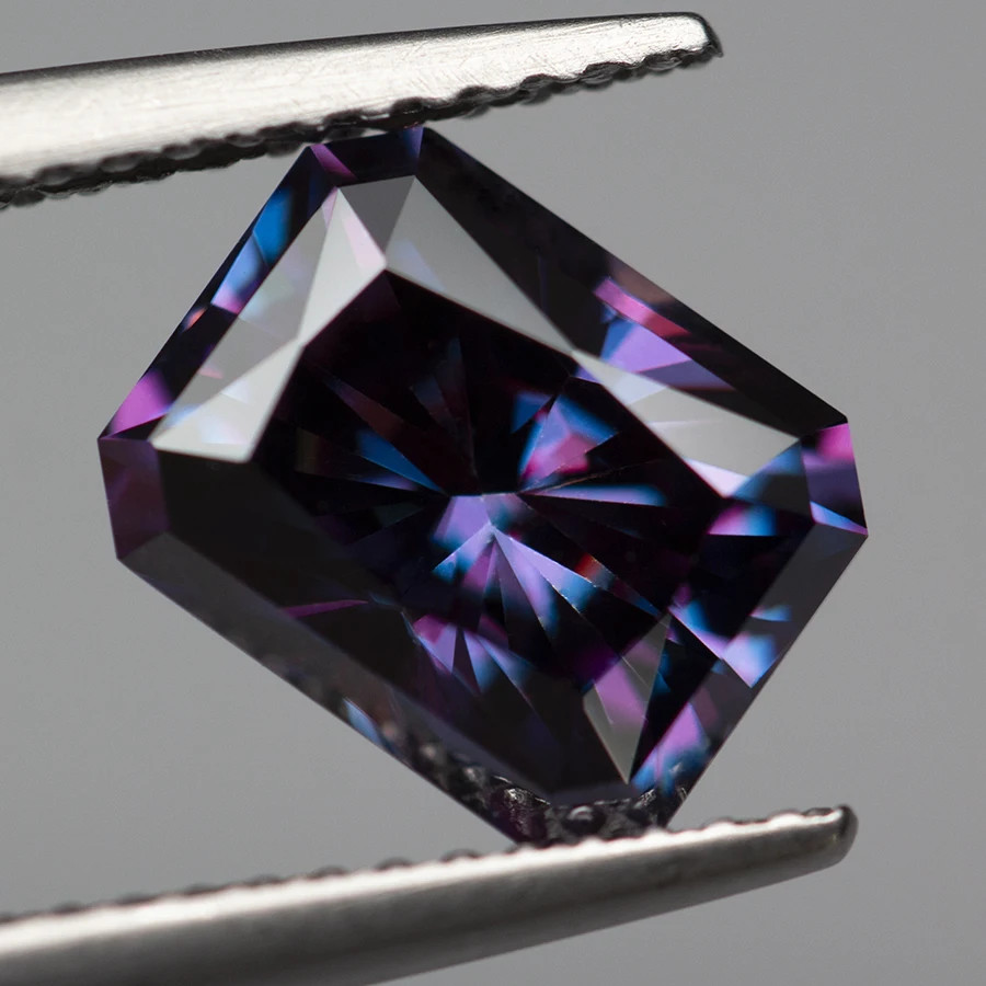 Royal Purple Multi-Shape Sparkling Moissanite Loose 0.5-3ct GRA Factory Directly