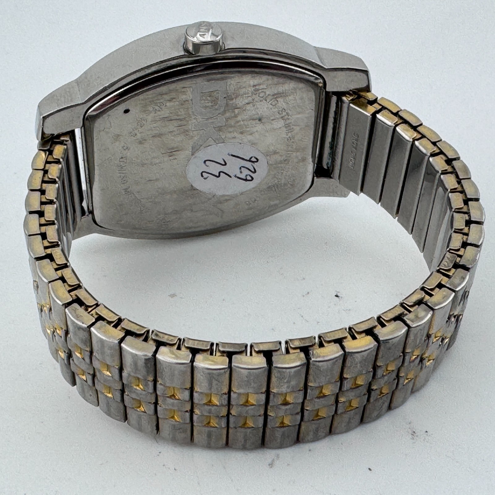 DKNY Watch Quartz NY-1046 Unisex 50m Silver Steel Green Stretch Analog New Batte
