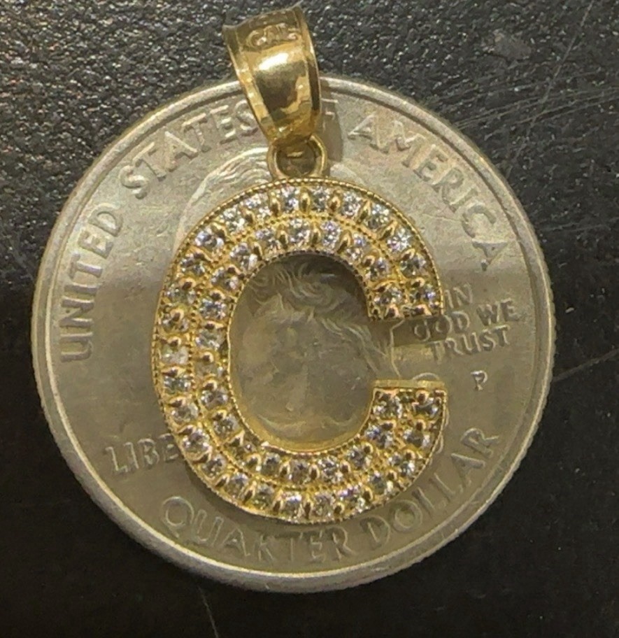 10kt Gold Letter C 1.2gm