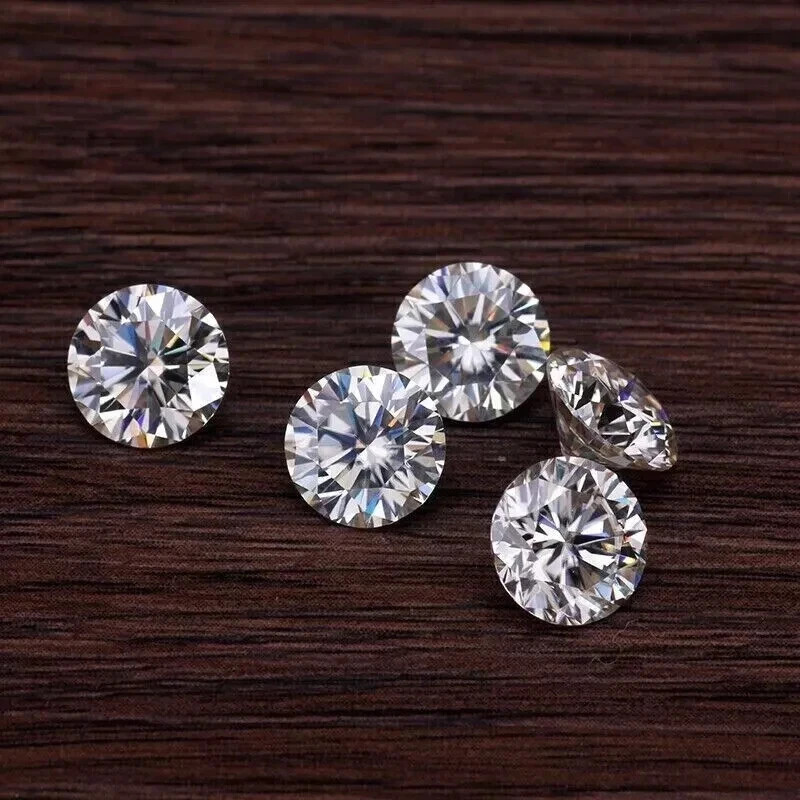 2 Ct Natural White Diamond Round Cut 5 mm 5 Pcs VVS1 D Grade IDGL Certified D621
