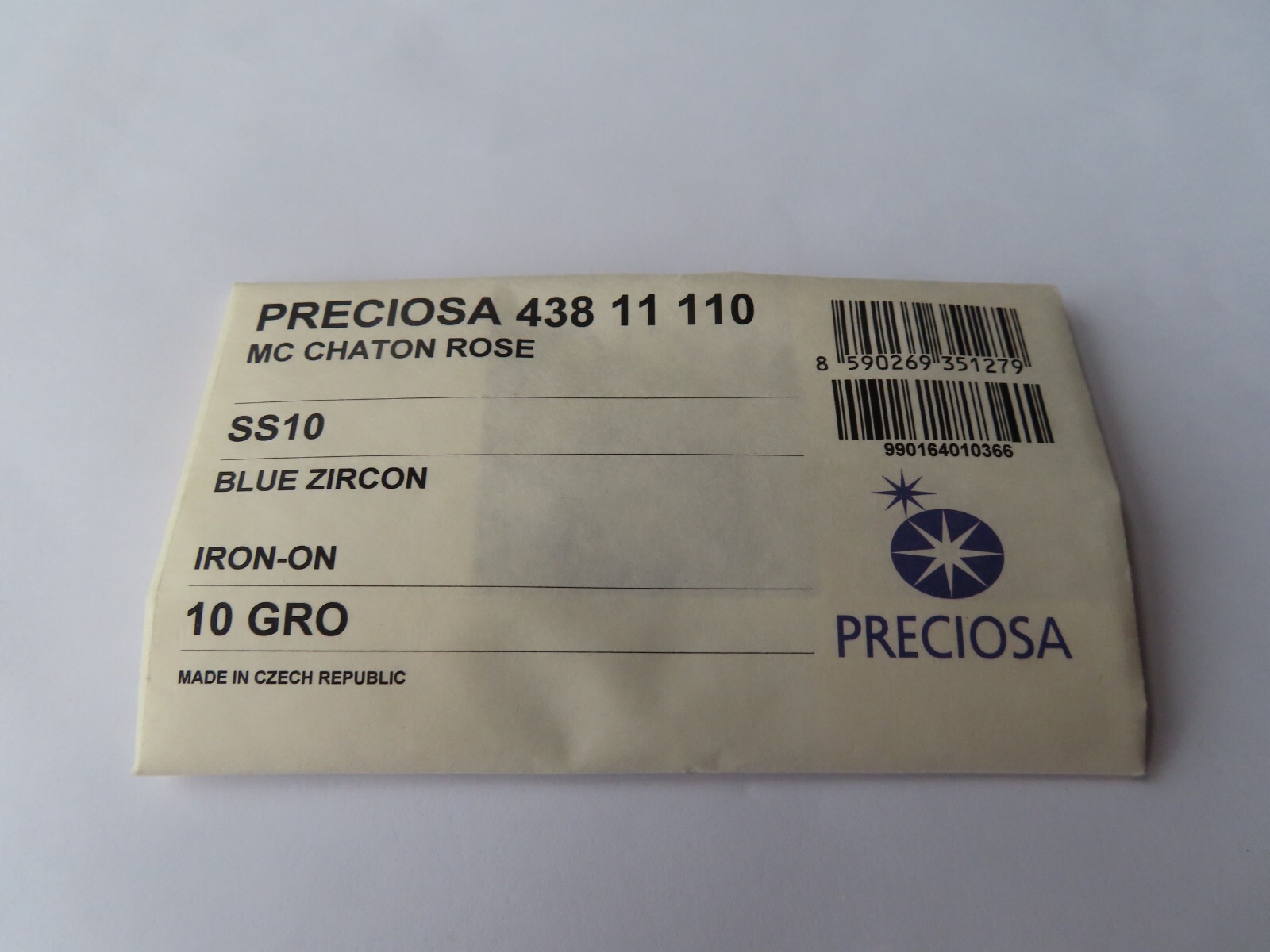 Full pack 1440 Preciosa Hot fix Flatbacks in 10ss Blue Zircon