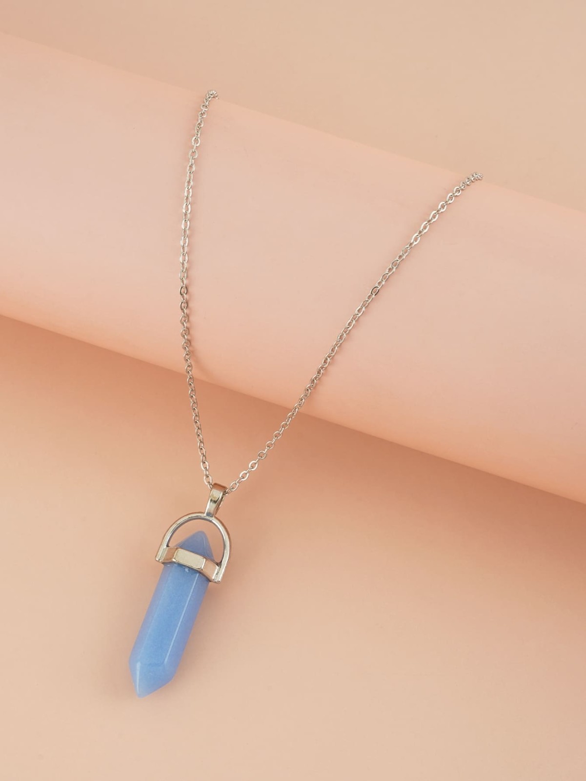Glow In The Dark Blue Crystal Pendant Necklace Luminous Friendship Charm Jewelry