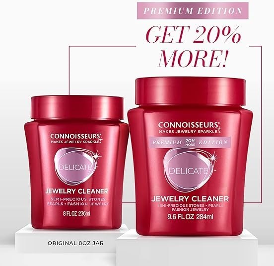 CONNOISSEURS Premium Edition Jewelry Cleaner, Value Size 9.6oz – Pick from Fine