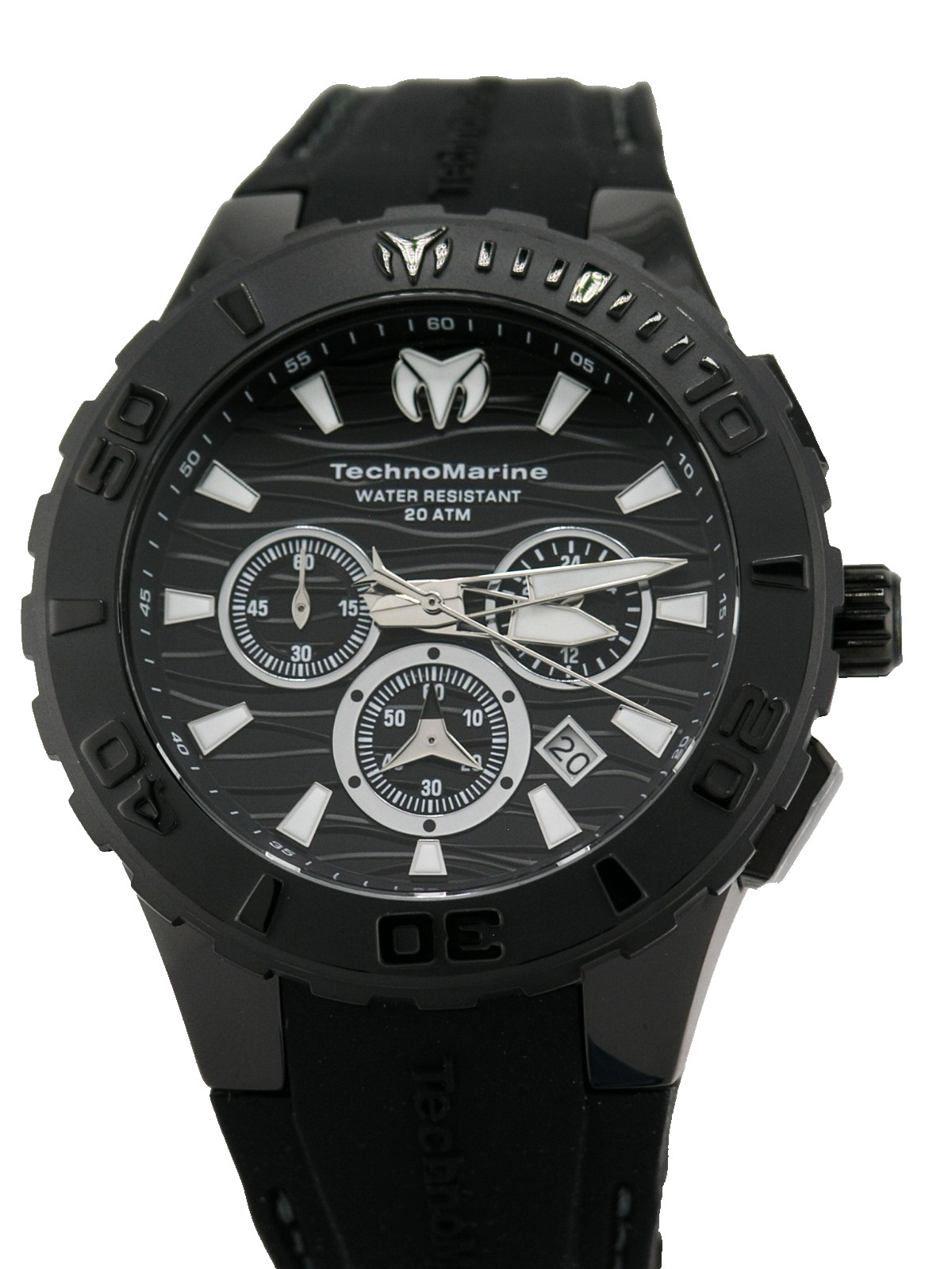 NEW TECHNOMARINE TM-115081 CRUISE MEDUSA BLACK CHRONOGRAPH WATCH 44MM 200M
