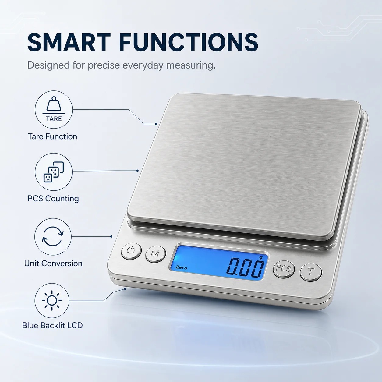 Digital Scale 3000g x 0.1g Jewelry Gold Silver Coin Gram Pocket Size Herb Grain