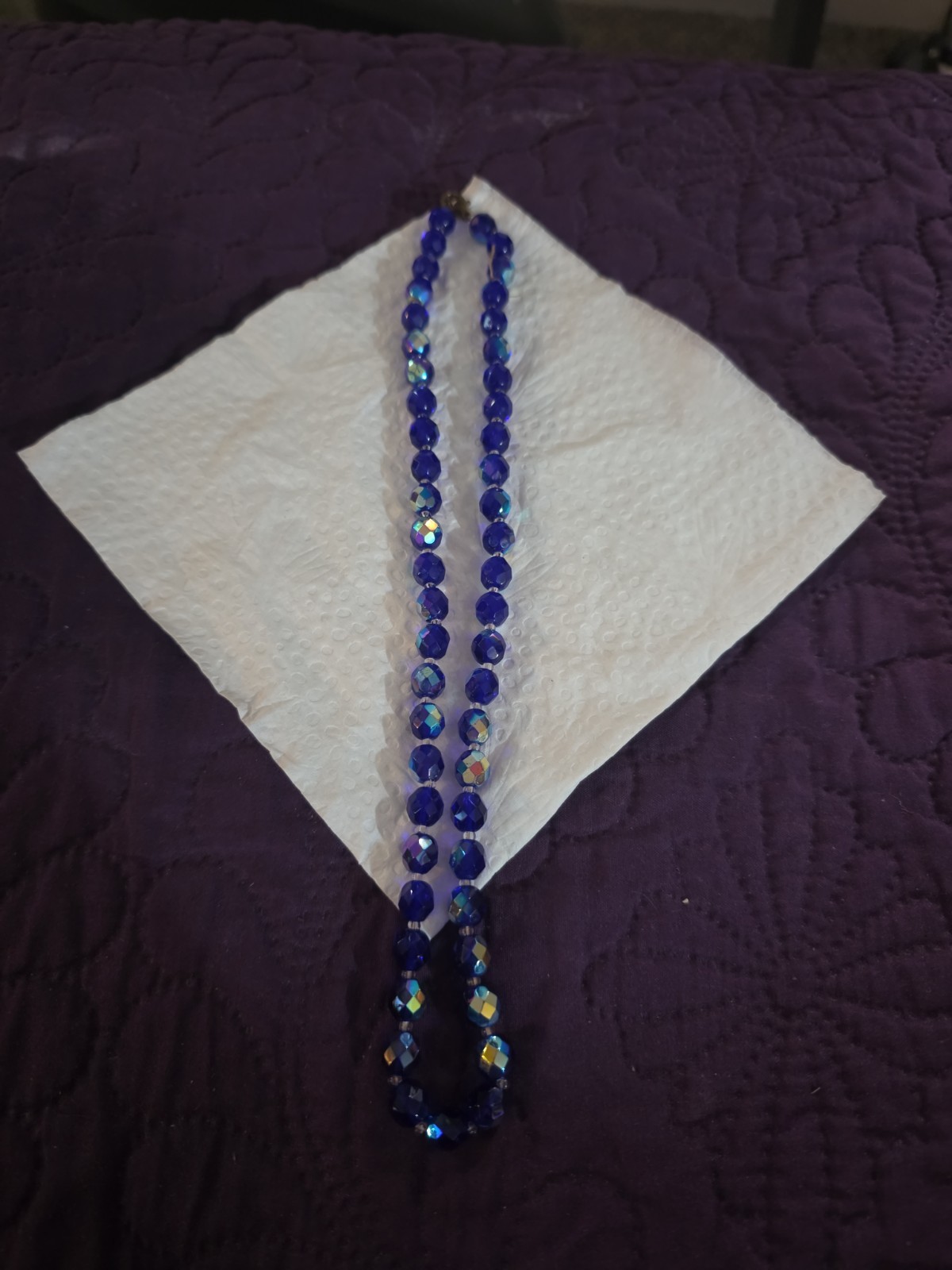 Bohemian Crystal Bead Necklace From The Czech Republic.