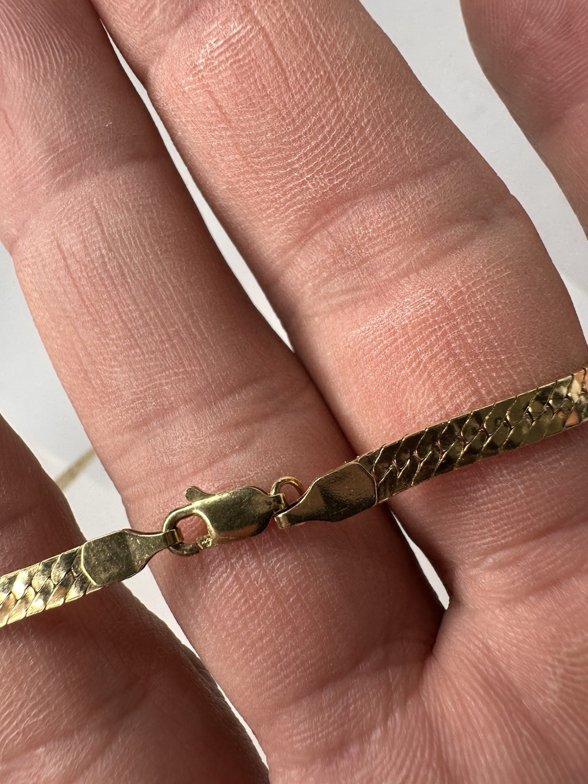 1/20 14K Gold Filled Herringbone Chain Necklace 12.91g Gold GF