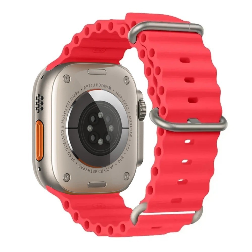 Ocean Band for Apple Watch Ultra 3/11/10/9/8/7/6/SE Silicone Strap Waterproof
