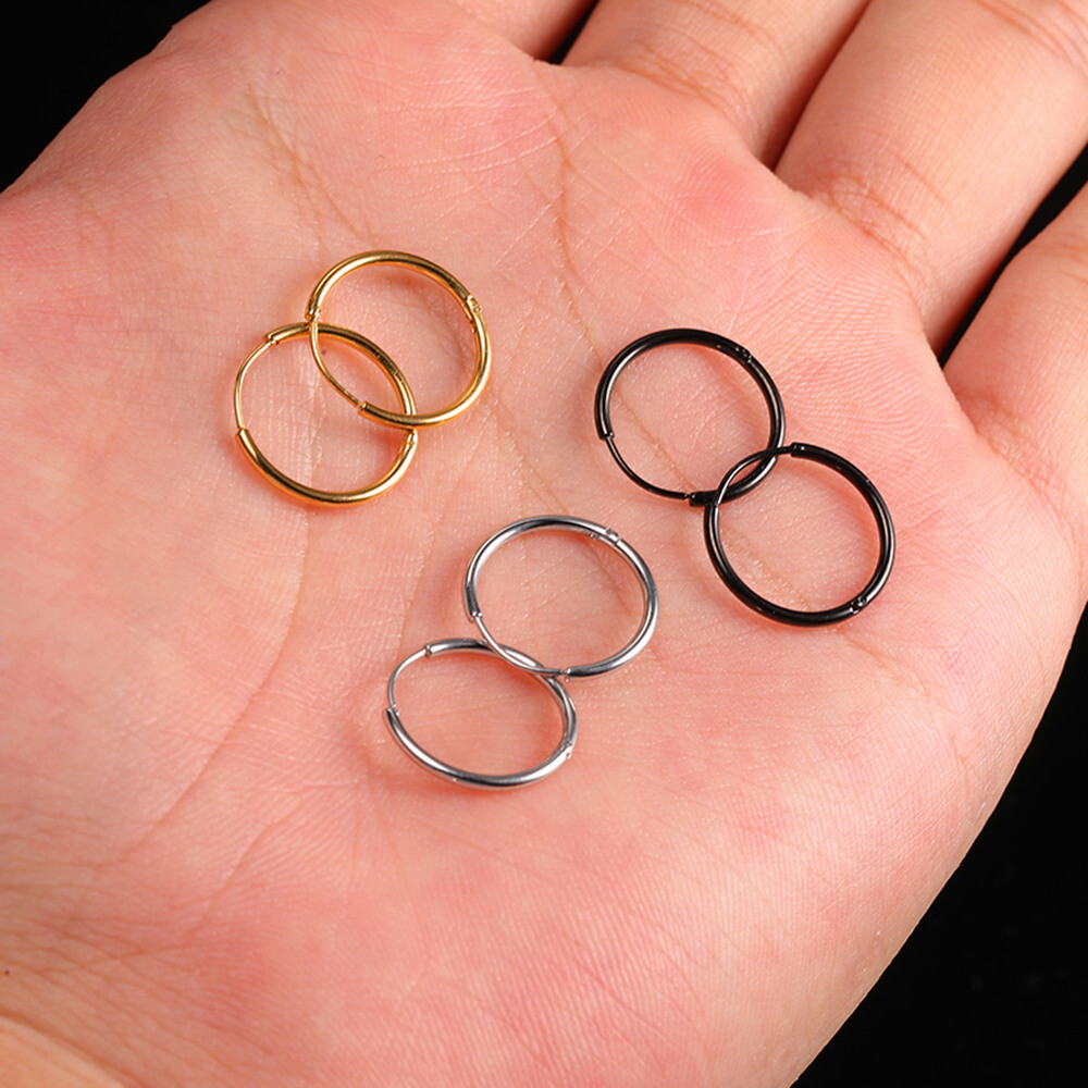 20g 0.8mm Steel Nose Ring Earrings Cartilage Tragus Helix Ear Body Piercing Hoop