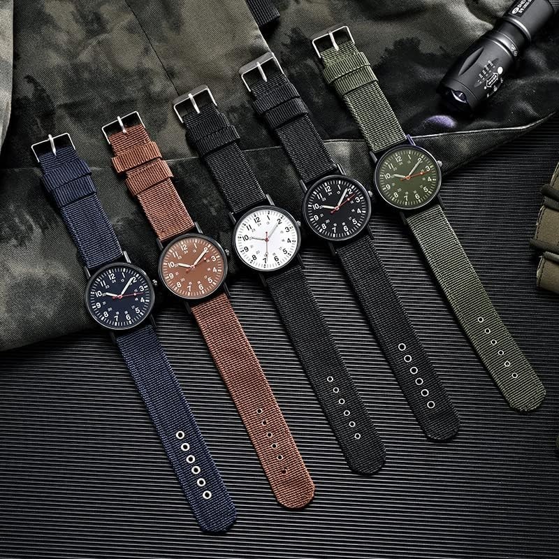 Stylish Unisex Luminous Quartz Watch with Durable Nylon Strap for Every Occasion