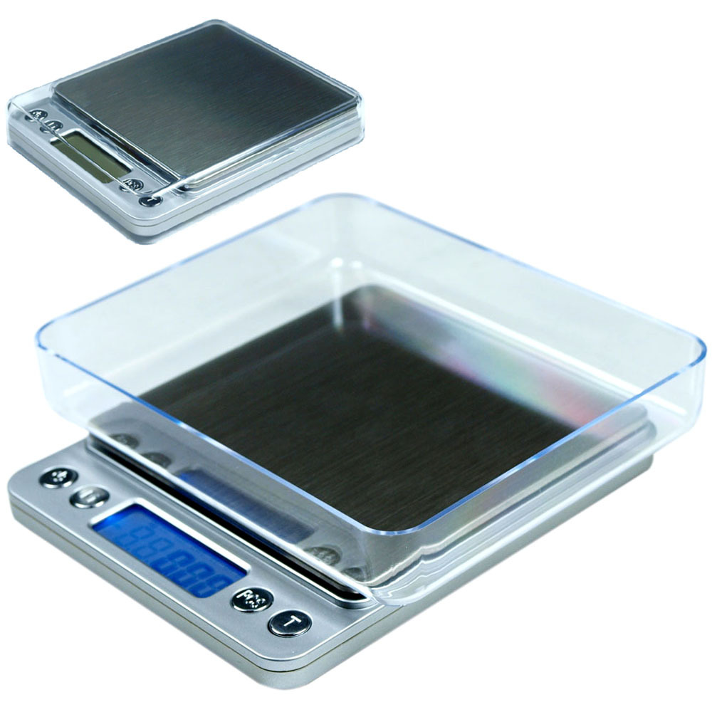 New: 500g x 0.01g Digital Precision Scale ACCT-500 Scale with Trays Black