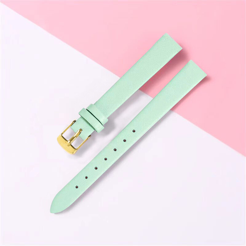 Quality Double Sided Cowhide Genuine Leather Watch Band Strap 8 10 12 14 16mm