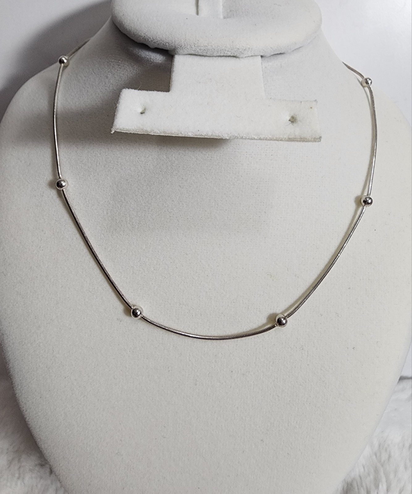 Vintage Italian FAS Solid 925 Silver Choker • 40 cm • Excellent Condition
