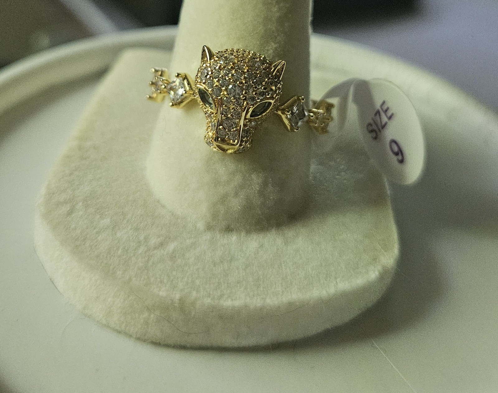 Bomb Party “Feral Instinct” Paraiba & Cz on .925 Silver w/Gold sz 9