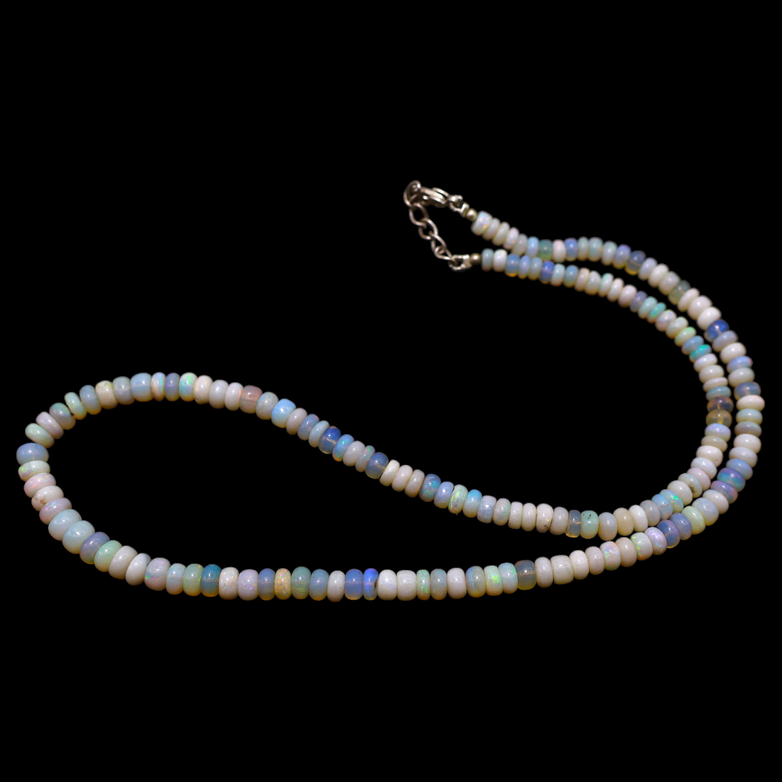Rondelle Smooth 4X5 MM Fire Opal Beaded Not Applicable Elegant Necklace Jewelry