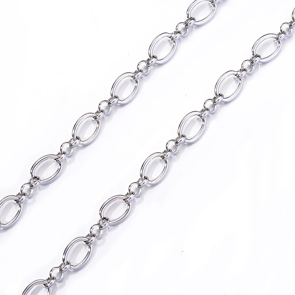 Heavy Oval Necklace Stainless Steel Big Link Punk Chain Chunky Men Jewelry