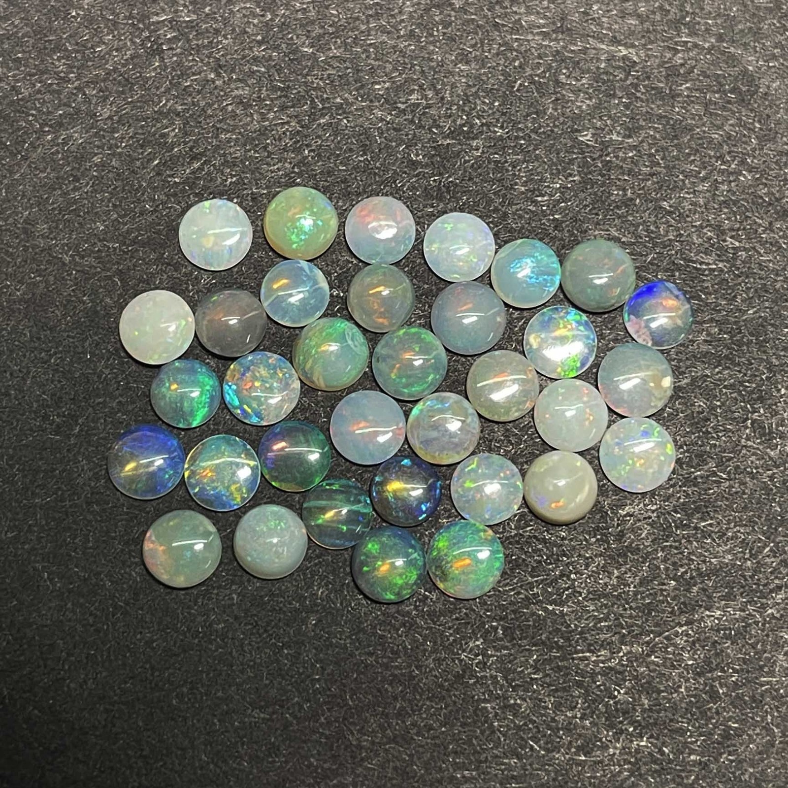 Natural Australian Opal Round Cabochon Loose Gemstone Lot 2 MM 100 Pcs