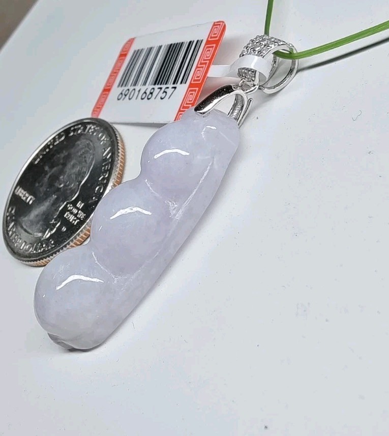 Certificate Jade Gourd Pendant Icy Purple Natural Jadeite Translucent紫色冰透玉葫芦翡翠A货