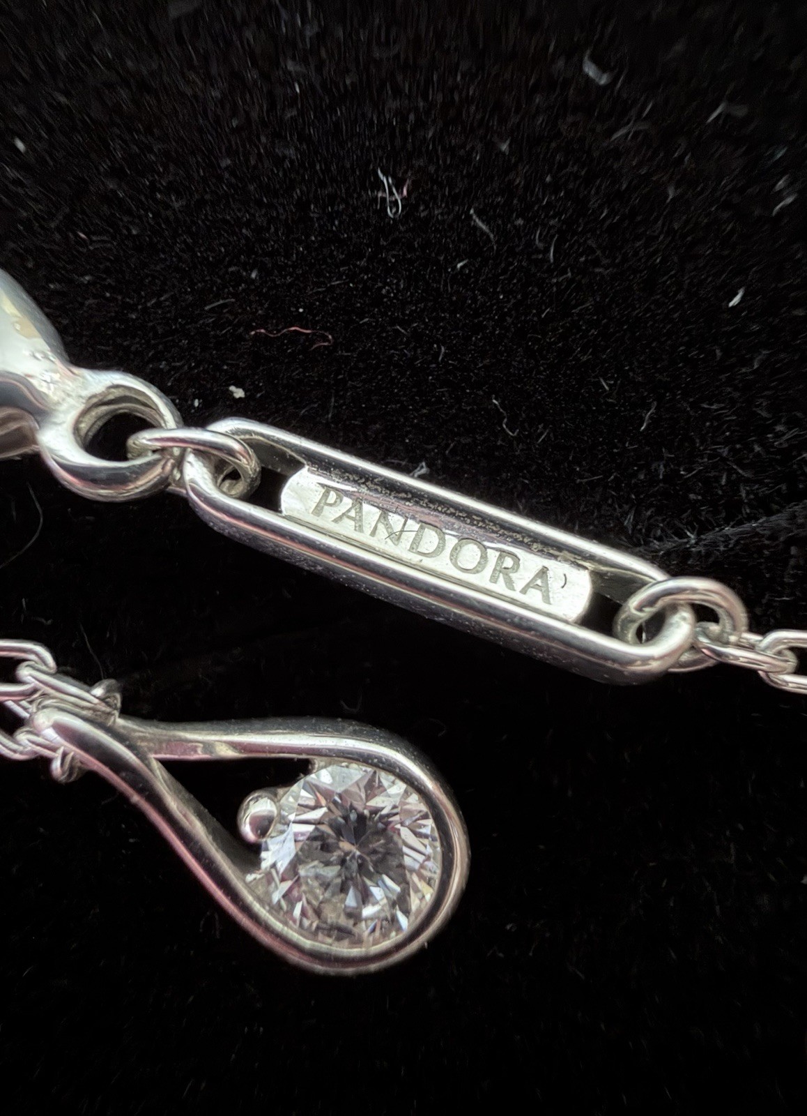 PANDORA Lab Diamond Teardrop Pendant Necklace