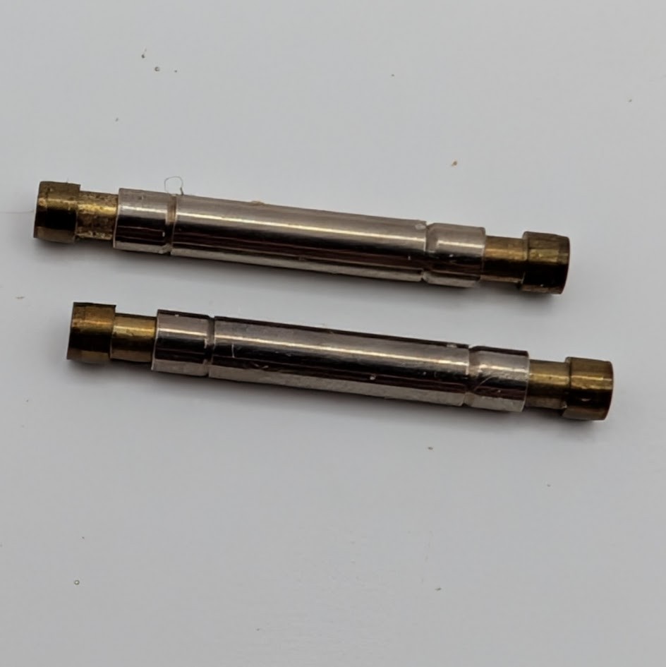 Vintage NOS Lot of 2 Female Spring Bars 17mm x 2mm 1.2mm Ends Universal Genève