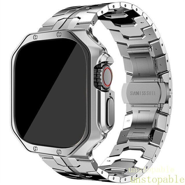 TPU Case Titanium Metal Band Strap For Apple Watch Ultra 2 49m 10 9 8 7 6 5 SE 2