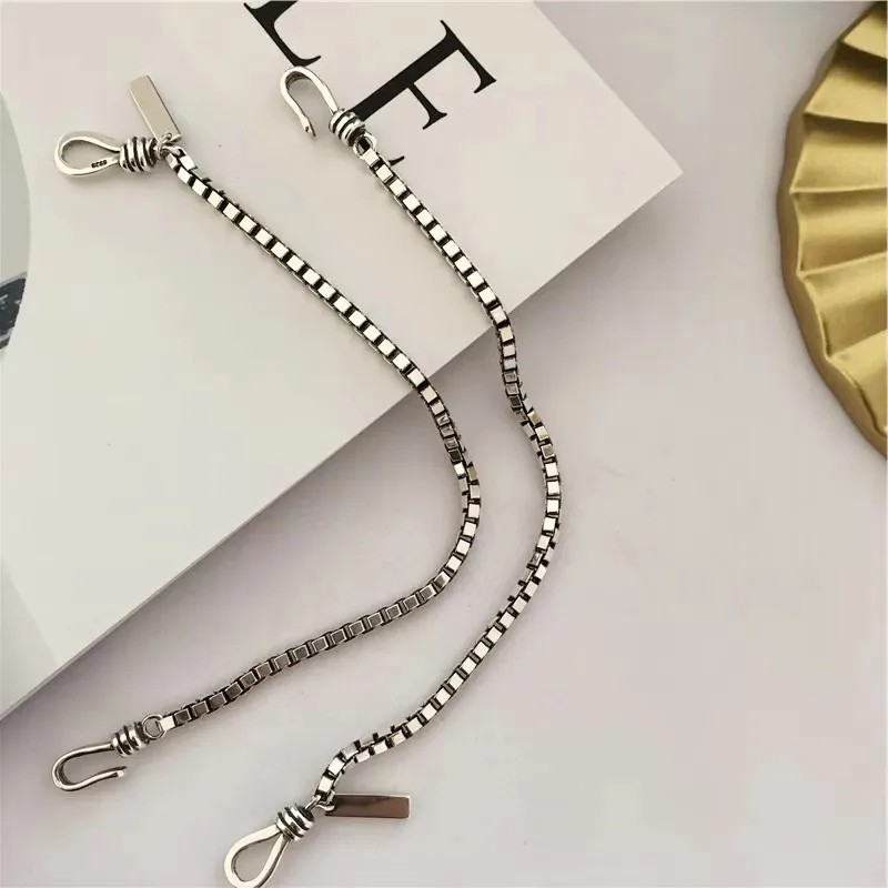 Women s 925 Sterling Silver Beads Handmade Retro Geometric Bracelet Gift