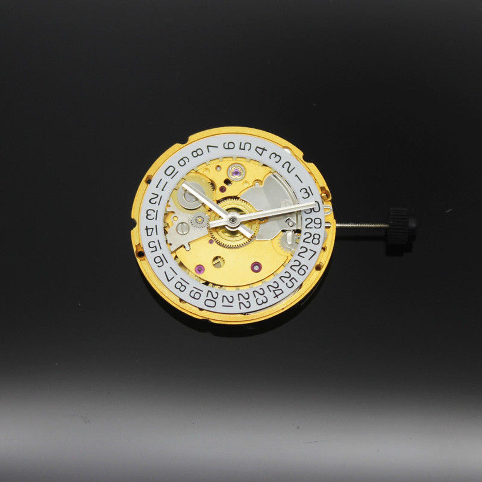 White/Gold Retro Clone 25 Jewels Automatic Watch Movement For ETA 2824 2824-2 Hu