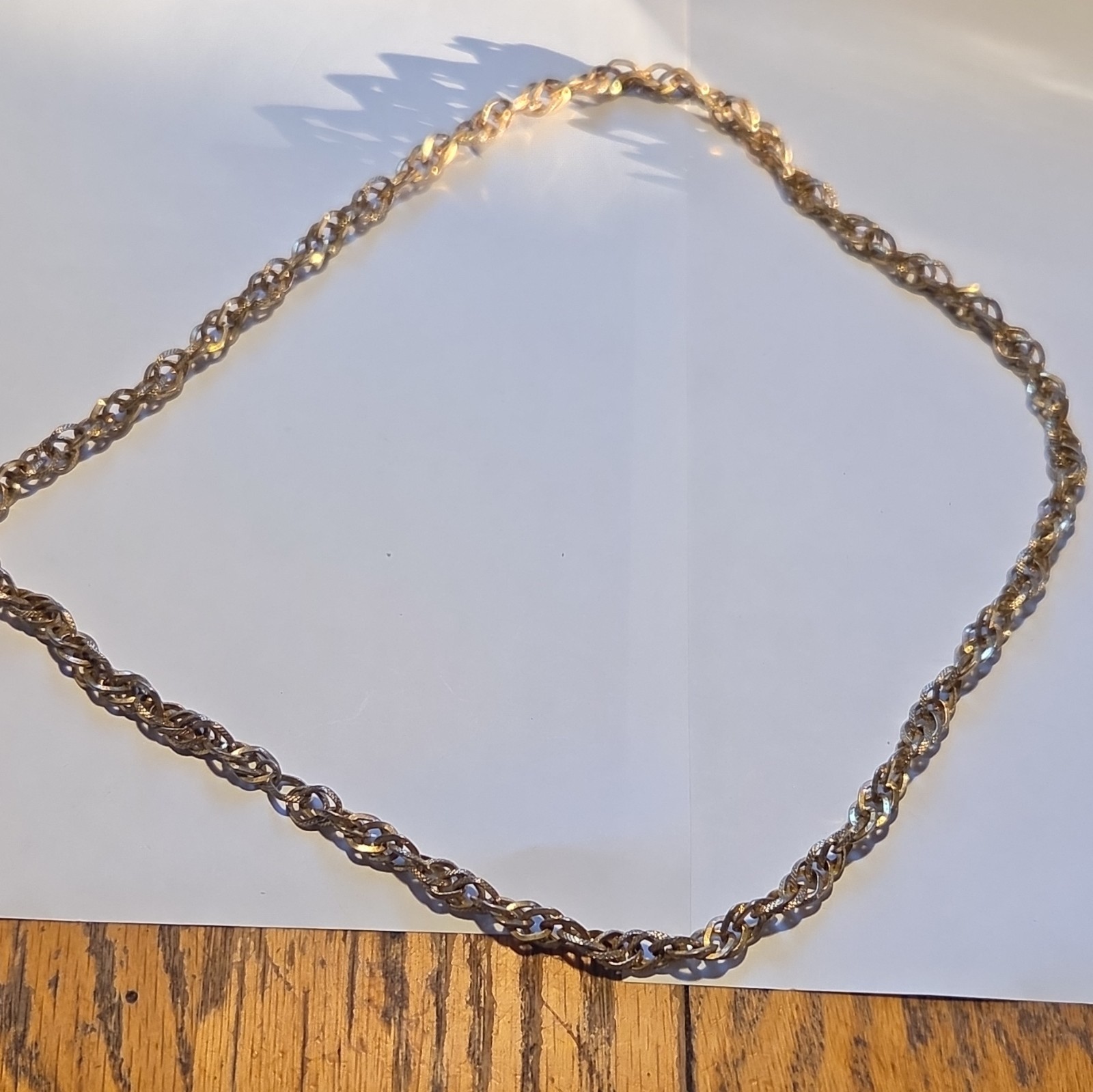 Tifari Gold Tone Rope Chain Necklace, Metal Chain Style, No Stone, 0 Gemstones