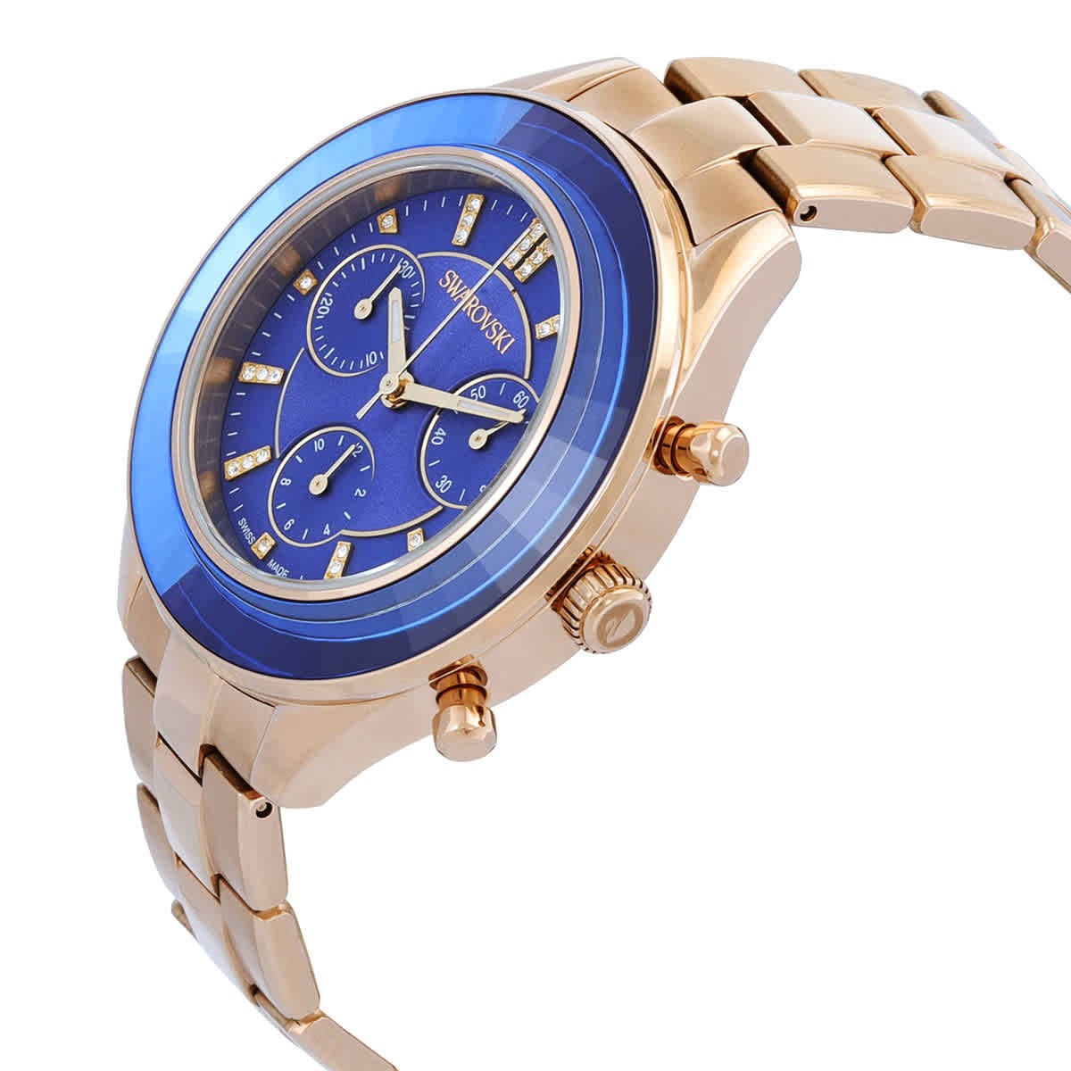 Swarovski Octea Lux Sport Chronograph Quartz Crystal Blue Dial Unisex Watch