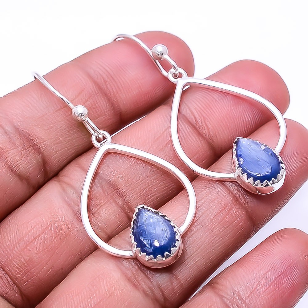 Natural Kyanite – Nepal Gemstone 925 Sterling Silver Earring 1.95″ E942324512