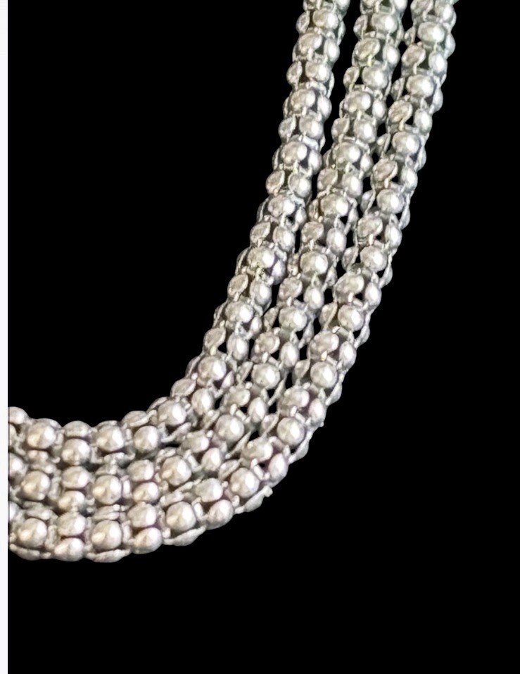 18” Sterling Silver Popcorn Link Chain Necklace 925 2mm Wide 3.0g