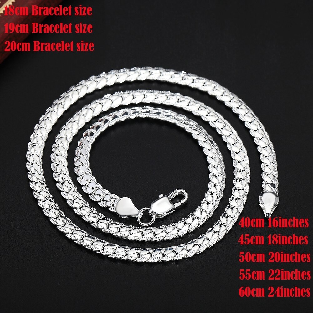 925 Sterling Silver Chain Necklace Jewelry for Women Men