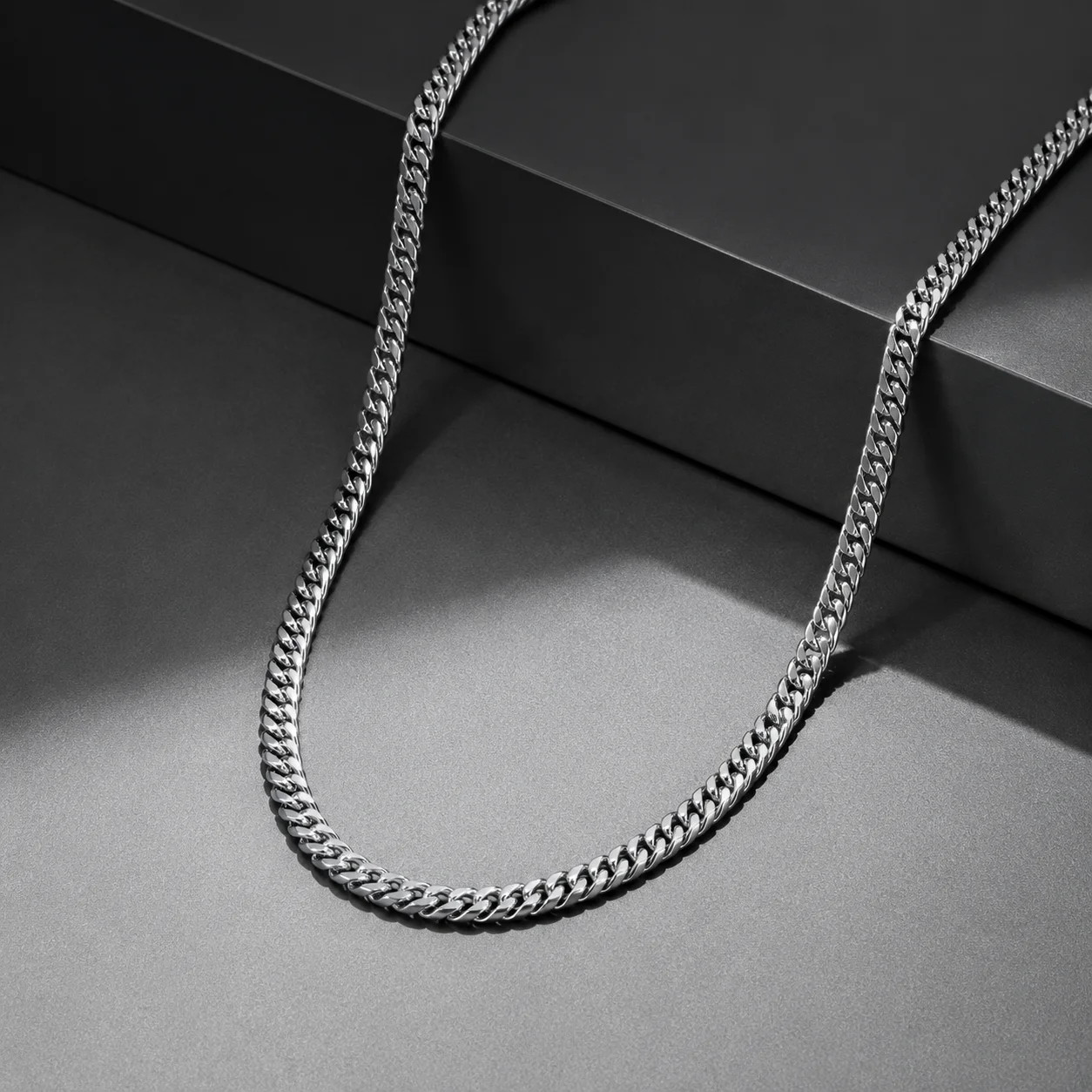 316L Stainless Steel Popcorn Chain for Men, 58cm Non-Tarnish Coreana Link Neckla