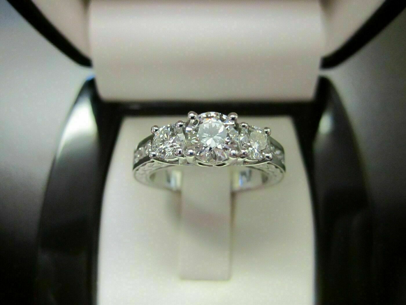 3CT Lab Created Round Diamond Vintage Engagement Ring 14k White Gold Finish