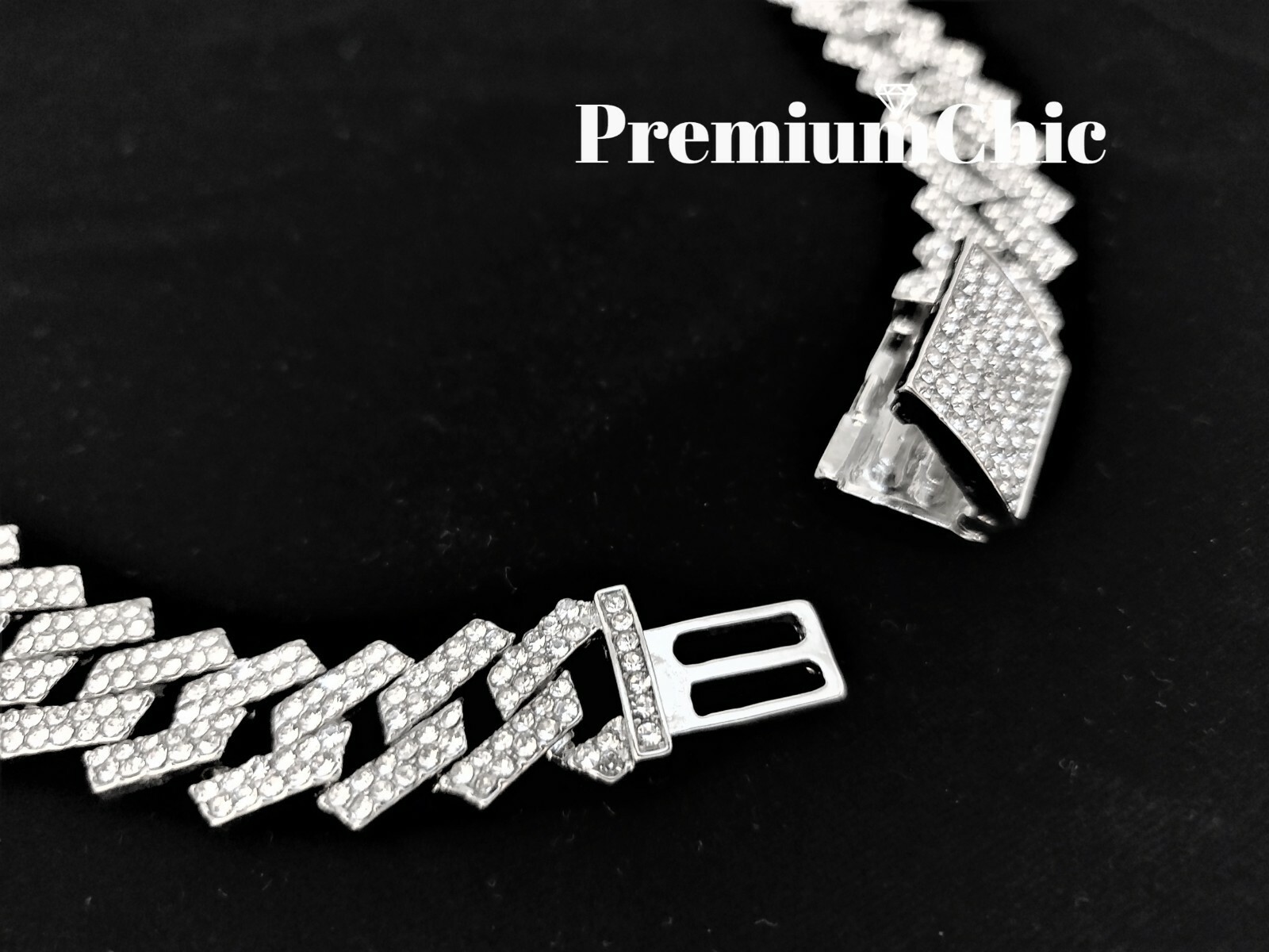 ICED 14MM Miami Cuban Prong Link CZ Necklace/Bracelet Mens Hip Hop Plated Chain
