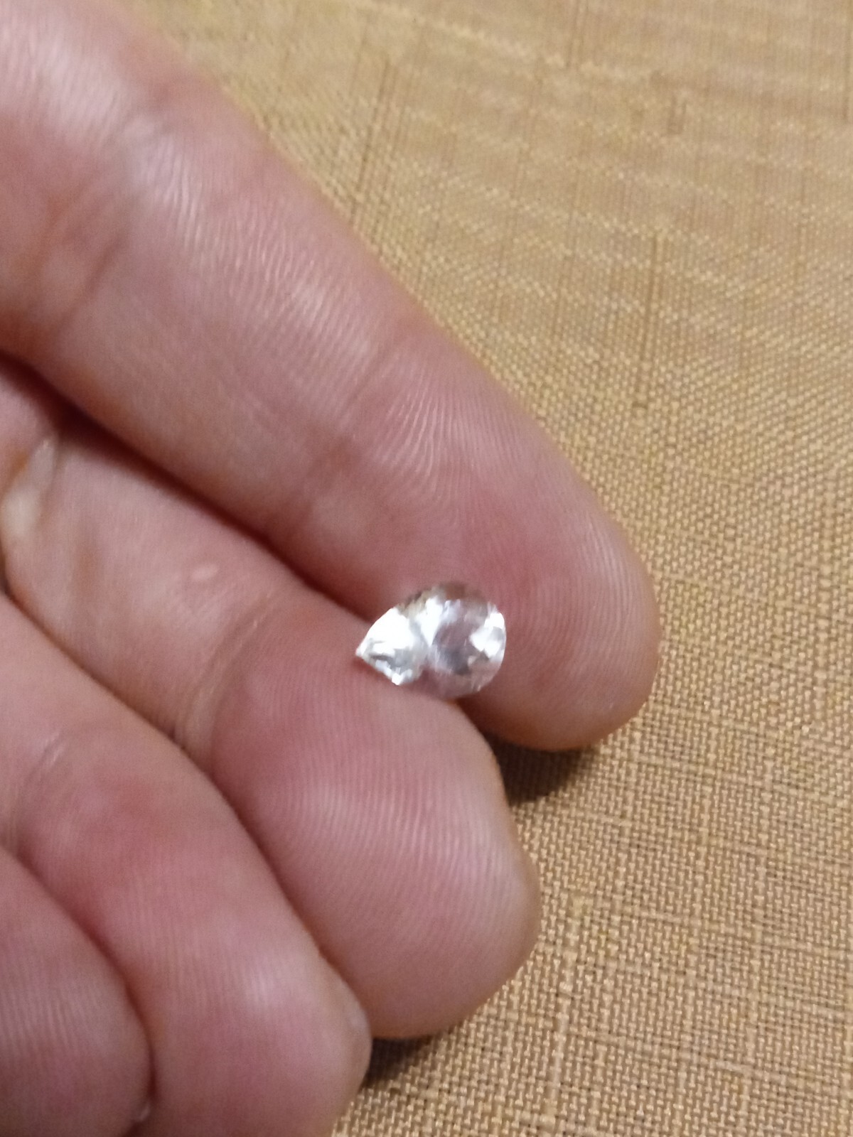 1.66 Ct VS Natural Unheated Very Light Blue Aquamarine Pear Shaped