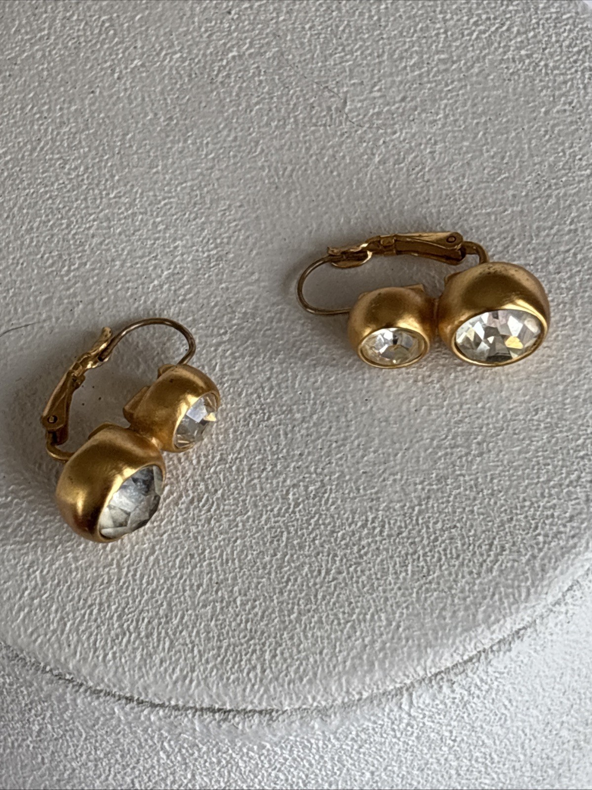 Park Lane Roma Necklace Long Satin Brushed Gold Tone & Anne Klein Earrings