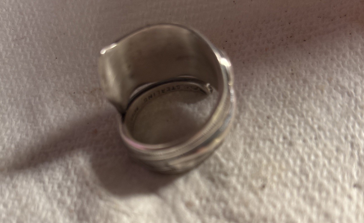 Lot Of Two: Sterling Designer Flower & Art Glass Ring Heavy Good Quality