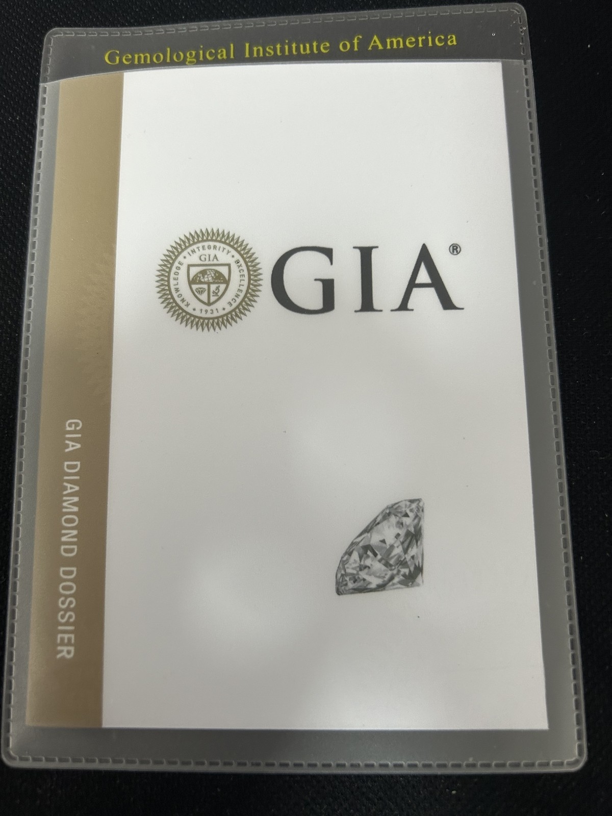 1ct Natural Certified Excellent 6.5 mm Round VVS1 Diamond with GIA Certificate D