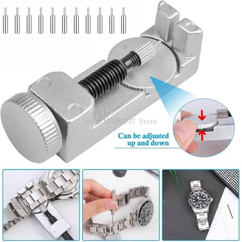 Metal Adjustable Watch Band Strap Bracelet Link Pin Remover Repair Tool Kit US
