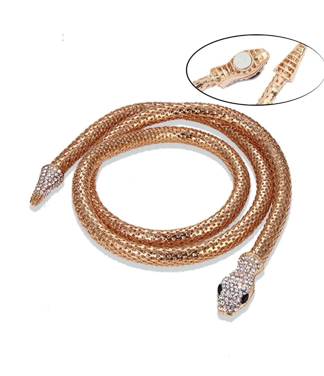 New Fashion Gold Tone Snake Shape Necklace