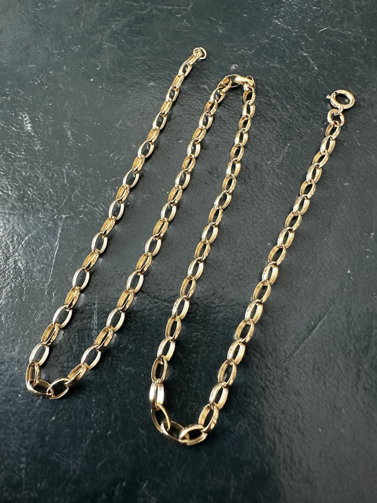 Vintage 9K Gold Belcher Choker Chain Necklace 3.65g B’ham Hallmark Unisex, Boxed