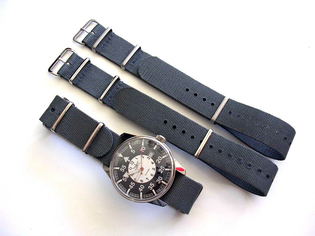 NATO® watch band Nylon strap 20mm Brown G10 weekend RAF Bond IW SUISSE 18 22 24
