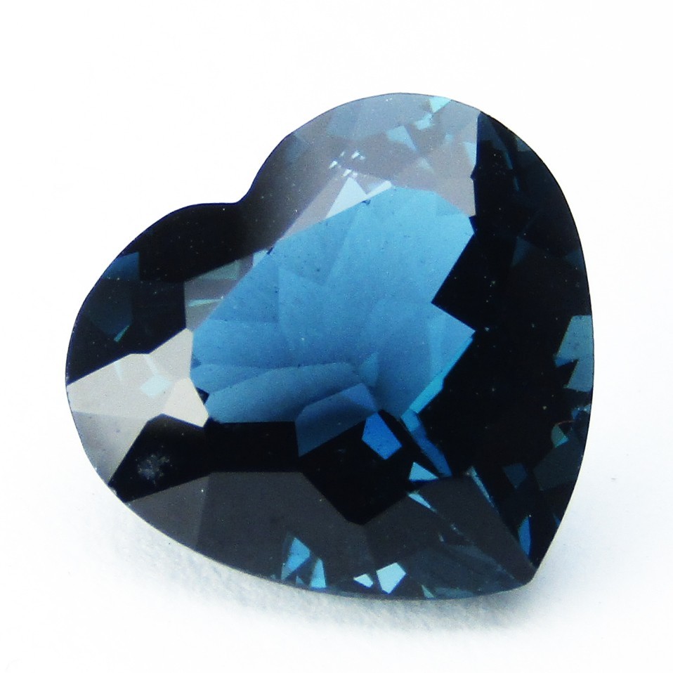 2.79Cts Genuine Natural London Blue Topaz 8.7×9.2x5mm Heart Shape Loose Gemstone