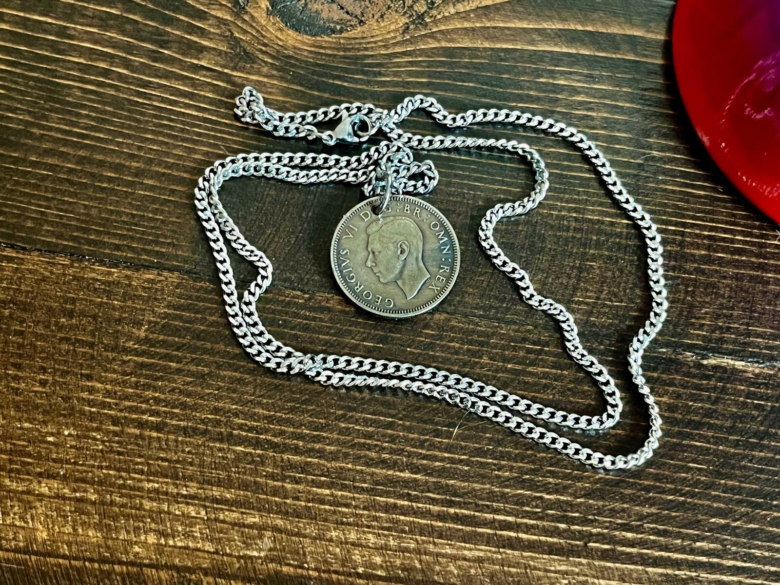 United Kingdom One Shilling Coin Necklace – British Sterling Pendant Custom Made