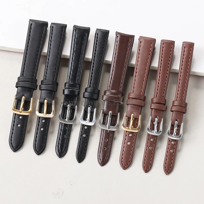 12mm 14mm 16mm 17mm 18mm 20mm 22mm 24mm Genuine Leather Watch Band Strap Bracele