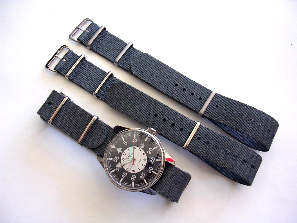 NATO ® strap watch band 20mm Brown g10 Nylon military RAF stitched Bonded IW usa