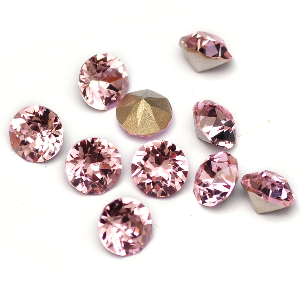 Diamond Round Cone Transparent Pointed Crystal Pointback Nail Art Rhinestone DIY