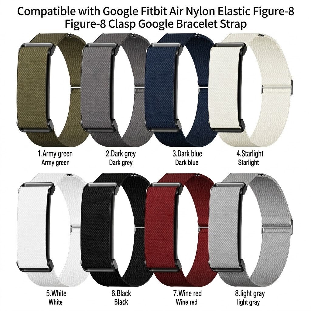 For Google Fitbit Air Adjustable Nylon Wristband Sports Loop Band Bracelet Strap